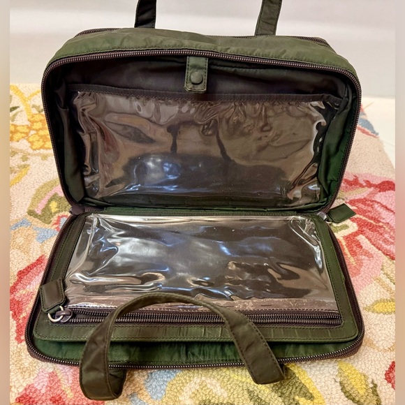 PRADA Unisex Vanity Bag/Multi-Compartment Pouch Handbag Tessuto Nylon Green - Picture 8 of 16